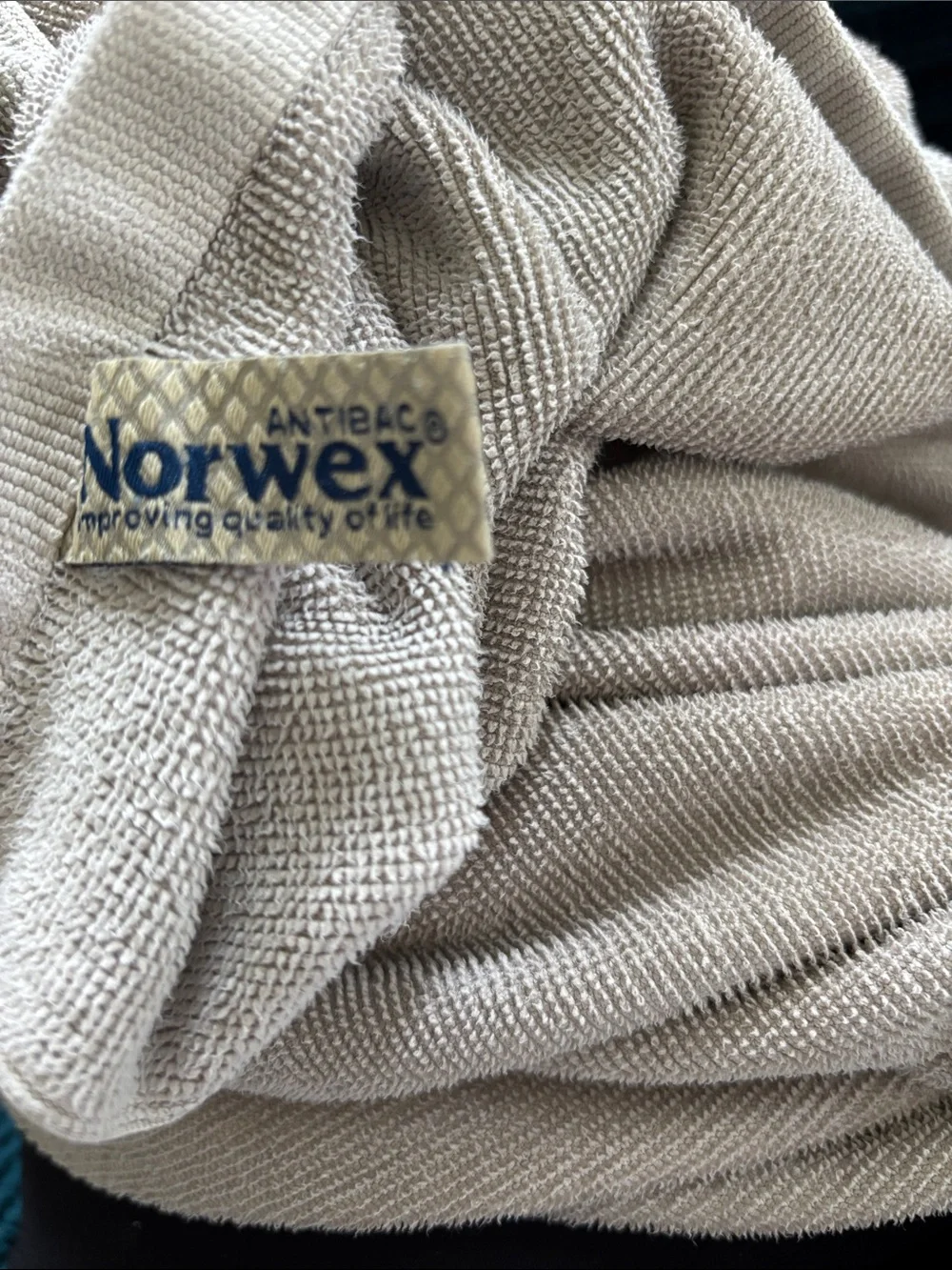 Norwex Body Bath Towel Tan Antibac Measures 56X27 Large Size Lightweight